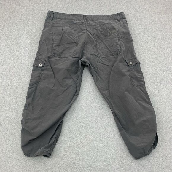 Woolrich Cropped Pants Size 10 Rouched Gray Hiking Nylon Blend Gray - Picture 15 of 16